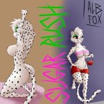  1:1 albinefox albino anthro big_breasts big_butt bottomwear breasts butt camel_toe cheetah clothed clothing fan_character felid feline female hi_res mammal nipples pinup pose prostitution shorts side_boob simple_background skimpy small_waist smile solo stretching thick_thighs tight_clothing 