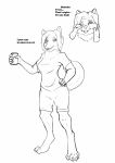  2019 anthro beverage beverage_can biobasher canid canine canis clothed clothing dialogue domestic_dog english_text female fur hair herding_dog hi_res holding_object looking_at_viewer mammal monochrome pastoral_dog pinching_cheeks simple_background solo text topwear welsh_corgi 