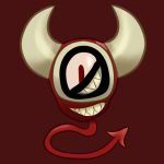  0ne_(only0neman) 1:1 demon horn icon imp male mask only0neman smile solo spade_tail tagme 