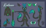  absurd_res alternate_species ambiguous_gender biped black_body black_fur blue_body blue_fur blue_hair english_text featureless_crotch fur green_body green_eyes green_fur hair hi_res model_sheet nude purple_tongue ralena/ralaku remedy9200 sergal simple_background solo tagme tail_tuft text tongue tongue_out tuft unknown_artist 