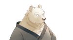  16:9 3000vnd anthro asian_clothing clothed clothing east_asian_clothing fur hi_res japanese_clothing kemono male mammal overweight overweight_anthro overweight_male polar_bear solo underwear ursid ursine white_body white_fur widescreen 