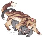  absurd_res ashfur_(warriors) blush domestic_cat duo felid feline felis feral hawkfrost_(warriors) hi_res male male/male male_penetrated male_penetrating male_penetrating_male mammal penetration pigeontoez simple_background 