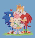  &lt;3 2019 anthro black_eyes blue_background blue_body blue_fur blush bodily_fluids bottomwear canid canine classic_amy_rose classic_knuckles classic_sonic classic_sonic_(universe) classic_tails clothing digital_media_(artwork) echidna eulipotyphlan eyes_closed female footwear fox fur gloves grass green_clothing green_shirt green_topwear group group_hug hand_holding handwear happy hedgehog hug knuckles_the_echidna male mammal miles_prower monotreme open_mouth open_smile orange_bottomwear orange_clothing orange_skirt pink_body pink_fur red_body red_fur shirt shoes simple_background skirt smallpanda smile sonic_the_hedgehog sonic_the_hedgehog_(series) tears topwear white_body white_fur yellow_body yellow_fur 