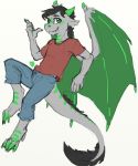  anthro colored colored_sketch coz dragon flying full-length_portrait hi_res horn kiwi_cutie male portrait scalie simple_background sketch solo western_dragon wings 