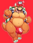  2020 absurd_res acstlu anthro bowser bulge cappy_(mario) hi_res koopa looking_at_viewer male mario_bros nintendo open_mouth scalie super_mario_odyssey video_games 