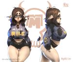  2020 animal_humanoid bell bell_collar big_breasts blue_eyes bottomwear bovid bovid_humanoid bovine bovine_humanoid breasts brown_hair camel_toe cattle_humanoid clothing collar cowbell ear_tag facial_piercing female front_view hair hand_on_leg hand_on_thigh hoodie huge_breasts humanoid mammal mammal_humanoid navel nose_piercing nose_ring piercing shapeisreal shorts side_view simple_background solo thick_thighs topwear wide_hips 