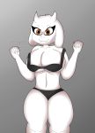  big_breasts bobby2boi bovid bra breasts caprine clothing eyelashes female goat hi_res mammal panties solo thick_thighs toriel undertale underwear video_games 