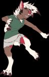  2020 black_claws canid canine claws clothing dark_skin fan_character fezmangaka fur hair hi_res human human_to_anthro lycanroc mammal midnight_lycanroc multicolored_body multicolored_fur nintendo open_mouth pink_inner_ear pok&eacute;mon pok&eacute;mon_(species) red_body red_eyes red_fur sharp_teeth simple_background species_transformation teeth toe_claws tongue torn_clothing transformation video_games white_body white_fur white_hair 