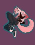  2018 absurd_res anthro canid canine canis cigarette clothing hi_res male mammal piercing possumpecker solid_color_background solo wolf 