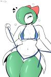  &lt;3 2020 2:3 absurd_res blush breasts eyes_closed genitals hi_res humanoid kirlia navel nintendo pok&eacute;mon pok&eacute;mon_(species) pussy pussy_floss quin-nsfw simple_background solo video_games white_background 