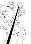  anthro armpit_hair balls body_hair bowser chest_tuft foreskin genitals hi_res killjoy0208 koopa leash male mario_bros monochrome nintendo nipples nude penis pubes scalie solo tuft video_games 