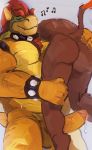  anthro asinus balls bodily_fluids bowser butt donkey duo equid equine genital_fluids genitals hi_res male male/male mammal mario_bros nintendo nipples nude penis precum size_difference supplesee video_games 