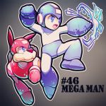  1:1 2019 blue_eyes canid canine capcom duo english_text hi_res machine male mammal mega_man_(character) mega_man_(series) open_mouth quas-quas robot rush_(megaman) signature simple_background text video_games 