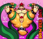  absurd_res alternate_version_at_source anthro anus bodily_fluids bowser elemental_creature flora_fauna foreskin genital_fluids genitals glassesperv hi_res koopa looking_pleasured male mario_bros nintendo nipple_fetish nipple_play nipple_suck nipples penis piranha_plant plant precum pubes scalie solo sucking tentacles video_games 