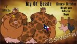 absurd_res anthro belly bessie_(cartoonyshepherdnsfw)obese_female big_belly big_breasts big_butt bovid bovine breasts butt cattle cowbell ear_piercing ear_tag female hi_res huge_belly huge_breasts huge_butt mammal nude nude_female original_character piercing solo tattoo teats texas texas_flag udders