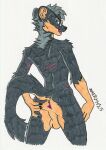 2025 anthro anus athletic athletic_male back_scar backsack balls black_body black_claws black_fur blue_eyes butt butt_grab cheek_tuft claws countershade_neck countershading eyewear eyewear_only facial_tuft fur genitals glasses glasses_only grey_hair gulonine hair hand_on_butt hi_res inner_ear_fluff jack_salem long_tail looking_at_viewer looking_back male mammal marten multicolored_body multicolored_fur mustelid musteline nude open_mouth perineum pink_anus presenting presenting_anus presenting_hindquarters raised_tail sable_(marten) scar seductive signature simple_background slim solo spread_anus spread_butt spreading standing tail teeth tuft two_tone_body two_tone_fur wearing_glasses white_background zaeryn