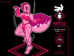 2025 4_eyes anthro arachnid arthropod arthropod_abdomen body_control breasts clothing english_text female gameplay_mechanics hi_res multi_eye pink_body pink_clothing pink_underwear rem_phase solo spider string text underwear