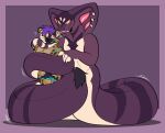 anthro apode claws coiling draconcopode duo fangs hi_res hyena legless male mammal naga pawpads reptile rockin_candies scalie serpentine size_difference snake snake_hood teeth