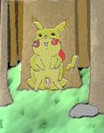  female forest from_behind male nintendo penetration pikachu plusle pok&#233;mon pokemon tree vaginal vaginal_penetration video_games wood 