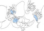 after_vore alien ambiguous/ambiguous ambiguous_gender antennae_(anatomy) arthropod black_eyes blue_body bodily_fluids claws creatures_of_sonaria eyes_closed feral group hand_on_belly hi_res in_mouth insect insect_wings internal larger_pred momola monochrome moonelle multi_arm multi_limb multiple_images neck_bulge no_pupils questionable_consent roblox semi-anthro sequence simple_background size_difference smile soft_vore swallowing tail trio trojan_rootkit vore white_background willing_pred wings