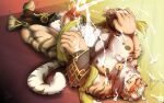 16:10 abs anthro blush breasts felid hi_res jewelry lin_hu lying male mammal muscular necklace nekojishi nodis_node on_back pantherine solo studio_klondike tail tiger widescreen
