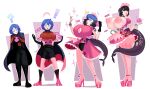 2025 animal_humanoid apron big_breasts black_hair blue_hair body_size_growth breast_growth breasts butt butt_expansion cape clothing collar digital_media_(artwork) dress ellen_joe_(zzz) english_text expansion female fish fish_humanoid footwear freshlysqueezed gender_transformation growth hair hi_res high_heels holding_object human humanoid lips maid_headdress maid_uniform male mammal marine marine_humanoid mihoyo mtf_transformation nipples open_mouth pink_clothing pink_dress pink_footwear pink_high_heels sequence shark_humanoid shark_tail shoes simple_background size_transformation solo standing surprised tail tail_growth text thick_lips transformation uniform zenless_zone_zero