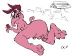3_toes 4_fingers aardvark anthro ass_up belly bent_legs big_butt biped boss bottomwear brown_ears butt butt_pose cigar cigarette claws clenched_teeth clothing color_edit colored colored_nails cyril_sneer digital_drawing_(artwork) digital_media_(artwork) ears_front em_(cartoonist) evil_eyes evil_grin featureless_butt featureless_crotch feet finger_claws fingers flat_colors foot_focus glancing_back grey_toe_claws grin grinning_at_viewer hand_on_crotch holding_cigarette holding_object huge_butt humanoid_feet humanoid_heel log long_nose looking_at_viewer looking_back looking_back_at_viewer lying male mammal mischievous mischievous_smile monobutt nails nude on_elbow on_front one_calf_up open_mouth open_smile paws pecs pink_bottomwear pink_clothing pink_skirt pinup plantigrade pose presenting presenting_hindquarters raised_foot rear_view ribs short_tail signature sketch skirt slightly_chubby slightly_chubby_anthro slightly_chubby_male smile smiling_at_viewer smirk smirking_at_viewer soles solo stevethedragon tail teasing teasing_viewer teasing_with_butt teasing_with_feet teeth the_raccoons third-party_edit toe_claws toes vein villainous white_sclera wide_hips wood