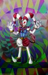2025 absurd_res anthro archfiend bottomwear chaos_(viroveteruscy) clothed clothing demon digital_media_(artwork) footwear gloves handwear hi_res jester jester_outfit male mask pointed_tail tail topwear viroveteruscy world_gates