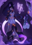 anthro blue_body blue_fur blue_hair body_horror color_swatch cross_section female fur genitals hair hi_res humanoid_genitalia humanoid_vulva long_hair looking_at_viewer model_sheet multi_eye multicolored_eyes nipples purple_nipples purple_sclera red_eyes shermugi smile solo two_tone_eyes unusual_anatomy unusual_eye_placement vulva yellow_eyes