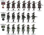  6+girls assault_rifle black_gloves black_hair black_pantyhose black_socks black_thighhighs bolt_action boots brown_boots brown_hat brown_jacket bullpup closed_mouth commentary daewoo_k1 daewoo_k11 daewoo_k2 daewoo_k3 dark-skinned_female dark_skin demon_girl demon_horns demon_tail english_commentary english_text facial_mark fingerless_gloves flag flat_cap fn_minimi gloves grenade_launcher grey_hair grey_hat grey_jacket gun hair_between_eyes hat highres holding holding_gun holding_weapon horns jacket karepack korean_text light_machine_gun m203 machine_gun multiple_girls north_korean_flag orb original pantyhose pentagram pointy_ears ppsh-41 red_eyes rifle shotgun simple_background sniper_rifle socks south_korean_flag star_(symbol) submachine_gun tail thighhighs torn_clothes torn_jacket translation_request trigger_discipline type_73_(light_machine_gun) type_78_sniper_rifle type_88_(assault_rifle) type_98_(assault_rifle) underbarrel_grenade_launcher usas-12 weapon whisker_markings white_background witch_hat yin_yang yin_yang_orb 