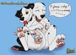 animal_genitalia animal_vulva begging bird_dog black_body black_fur black_nose breath canid canine canine_genitalia canine_vulva canis curling_toes dalmatian domestic_dog duo ears_back english_text eyes_closed feet female female/female feral fur genitals head_on_shoulder hi_res holding_from_behind holding_other hunting_dog jess_(kinaj) kinaj labrador legs_in_air mammal markings mixed_breed moan multi_nipple nipples open_mouth orange_eyes overstimulation panting pawpads paws pink_pawpads pink_vulva pivoted_ears retriever sex sex_toy speech_bubble spots spotted_body spotted_fur spread_legs spread_toes spreading tamara_(kinaj) teeth text toes tongue toying toying_partner vibrating vibrator vibrator_on_pussy wand_vibrator white_body white_fur