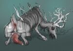 absurd_res ambiguous_gender anal_fluids ancestor_spirit animal_genitalia animal_penis antlers anus backsack balls balls_touching big_butt big_penis bodily_fluids butt butt_focus cervine_genitalia cervine_penis cinnymini cum deer elden_ring feral frail fromsoftware genital_fluids genitals greyscale hi_res highlights_(coloring) hooves horn hybrid leaking leaking_cum leaking_precum male mammal monochrome musk musk_clouds nature penis plant precum presenting presenting_anus presenting_hindquarters raised_tail regal_ancestor_spirit saggy_balls scut_tail short_tail simple_background smelly solo tail tail_tuft tuft vines weak