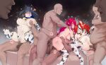  3girls 6+boys ahegao anal animal_print bell bikini black_hair breasts censored collar cow_print cow_print_bikini cow_print_thighhighs cowbell double_penetration female_masturbation fingering full_body gangbang grabbing_another&#039;s_breast groping group_sex hakos_baelz heart highres hololive hololive_english horns irys_(hololive) large_breasts masturbating_while_penetrated masturbation medium_breasts mosaic_censoring multiple_boys multiple_girls nipple_stimulation nipple_tweak nipples orgy ouro_kronii penis pregnant print_bikini print_thighhighs red_hair sex swimsuit tally thanabis thighhighs 