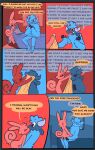 absurd_res anthro bed blood blood_on_face bodily_fluids bovid caprine comic duo english_text female furniture heart_symbol hi_res kiss_on_lips lagomorph male male/female mammal on_bed on_lap panicking restricted_palette saffron_(unicorn_blood) sheep sitting sitting_on_bed sitting_on_lap speech_bubble tears text tulip_(unicorn_blood) vanilla_candy wiping_face