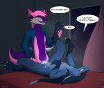 2025 aeon_fox angry angry_sex animal_genitalia animal_penis anthro anthro_on_feral anthro_penetrating anthro_penetrating_feral bed bedroom_sex bestiality biped blue_body blue_eyes blue_fur bodily_fluids canid canine canine_genitalia canine_penis claws clenched_teeth clothed clothing countershade_fur countershading cum cum_inside cum_on_belly cum_on_body cum_on_knot curtains curtains_open detailed_background dialogue digital_drawing_(artwork) digital_media_(artwork) digitigrade dirty_talk dominant dominant_anthro dragon duo ears_back english_text erection fangs feral feral_penetrated flannel_shirt fox fur furniture furred_dragon furred_scalie genital_fluids genital_slit genitals giru_(artist) giru_(giru) good_girl grey_body grey_fur hi_res inside knot knotted_penis legs_above_head legs_up looking_at_another looking_at_partner looking_down_at_partner lying lying_on_bed male male/male male_anthro male_feral male_penetrated male_penetrating male_penetrating_male mammal misgendering multicolored_body multicolored_fur mythological_creature mythological_scalie mythology night nipples on_back on_bed open_clothing open_mouth open_shirt open_topwear pattern_clothing pattern_shirt pattern_topwear paws penetration penile penile_penetration penis penis_in_slit pink_body pink_fur pivoted_ears plaid plaid_clothing plaid_shirt plaid_topwear praise purple_body purple_fur purple_penis quadruped reverse_countershading scalie sex shirt skinny_anthro skinny_male slim_anthro slim_male slit_penetration slit_play speech_bubble spread_legs spreading standing stated_gender sweat table_lotus_position talking_feral taunting teasing teeth tendrils text three-quarter_view tilde_after_text topwear unbuttoned_shirt window yellow_eyes