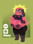 absurd_res animal_crossing anthro areola big_breasts black_bottomwear black_clothing black_pants black_topwear bottomwear bracelet breasts canid canine canis cherry_(animal_crossing) clothed clothing collar domestic_dog ear_piercing eyelashes facial_piercing featureless_hands female floppy_ears front_view fur green_background green_eyes grey_areola grey_body grey_fur grey_nipples hi_res huge_breasts inverted_nipples jewelry lop_ears mammal nintendo nipples nose_piercing pants piercing purple_nose raised_clothing raised_topwear red_body red_fur simple_background solo studded_bracelet studded_collar studded_jewelry studs text theonehornedimp thick_thighs topwear wide_hips