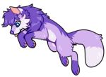  2020 4_toes alpha_channel blue_eyes canid canine citrinelle digital_media_(artwork) female feral fox fur mammal paws purple_body purple_fur purple_nose simple_background solo toes transparent_background 