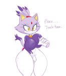  anthro big_breasts blaze_the_cat blush breast_grab breasts domestic_cat duo felid feline felis female guided_breast_grab hand_on_breast hi_res huwon looking_at_viewer mammal sonic_the_hedgehog_(series) text thick_thighs yellow_eyes 