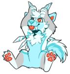  2020 4_toes alpha_channel anthro citrinelle claws digital_media_(artwork) feet pawpads simple_background smile toe_claws toes tongue transparent_background 