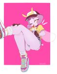  abitriskay anthro arthropod bottomwear clothed clothing female fishnet gloves hair handwear hat headgear headwear hi_res hotpants humanoid illumise legwear nintendo pok&eacute;mon pok&eacute;mon_(species) purple_body purple_hair shorts socks solo video_games wings 