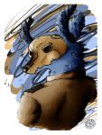  absurd_res anthro blue_body blue_fur bone canid canine canis clothed clothing digital_media_(artwork) fur hi_res jacket looking_at_viewer male mammal mask mixed_media_(artwork) portrait skull solo tisenoc_ucroen topwear traditional_media_(artwork) 
