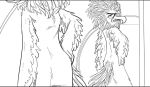  accipitrid accipitriform angry_birds anonymous_artist anthro avian bird black_and_white butt digital_media_(artwork) eagle feathers female mirror monochrome presenting presenting_hindquarters rear_view reflection simple_background tail_feathers unknown_artist video_games zeta_(angry_birds) 