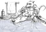  bathroom duo hi_res lagomorph leporid male male/male mammal master_splinter miyamoto_usagi murid murine oral plastron rabbit rat rodent teenage_mutant_ninja_turtles 