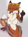  2020 5_fingers anthro black_nose breasts canid canine digital_media_(artwork) eyebrows eyelashes featureless_breasts female fingers fox hi_res mammal nayeliefox nude smile solo 