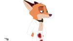  alpha_channel anthro bandage blood bodily_fluids canid canine chest_tuft clothed clothing collar disney fox fur head_tuft male mammal nick_wilde open_shirt orange_body orange_fur red_fox shirt shock_collar solo topwear trashboxhq tuft zistopia zootopia 