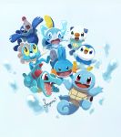  2020 ambiguous_gender beak bodily_fluids froakie group hi_res mudkip nintendo open_mouth open_smile oshawott piplup pok&eacute;mon pok&eacute;mon_(species) popplio seyanaillust signature smile sobble squirtle tears teeth tongue totodile video_games water 