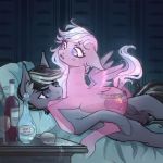  1:1 alcohol anal anal_penetration animal_genitalia animal_penis bed beverage black_mane black_tail blue_eyes blush cowgirl_(disambiguation) cutie_mark dildo dildo_in_ass dock duo ears_back equid equine equine_penis erection fan_character feathered_wings feathers female feral flared_penis fur furniture genitals grey_body grey_fur hasbro hi_res highlights_(coloring) horse inner_ear_fluff lunarlacepony lying male male/female mammal mane medial_ring my_little_pony on_bed pegasus penetration penis pillow pink_body pink_fur pivoted_ears pony potion potion_bottle purple_eyes sex_toy sex_toy_in_ass translucent translucent_body tuft vein veiny_penis white_highlights white_mane white_tail wine_bottle wine_glass wings 
