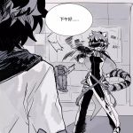  ! ... 1:1 2020 ambiguous_gender anthro arknights clothed clothing crystal柴鱼粉 doctor_(arknights) felid female fur group hair hi_res male mammal monochrome open_mouth punching_air short_hair speech_bubble standing text vr_headset waaifu 