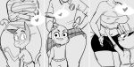 &lt;3 anthro breasts cartoon_network cleavage clothed clothing curvy_figure dbaru domestic_cat eddie_puss faceless_female felid feline felis female fran_(litterbox_comics) gumball_watterson hi_res implied_incest litterbox_comics male mammal mature_female monochrome mother mother_and_child mother_and_son mother_puss nicole_watterson nipple_outline parent parent_and_child son the_amazing_world_of_gumball the_complex_adventures_of_eddie_puss thick_thighs vincent_(litterbox_comics) voluptuous wide_hips 