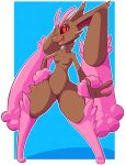  alpha_channel big_ears breasts featureless_breasts featureless_crotch female fur hi_res lopunny multicolored_body multicolored_fur nintendo open_mouth pink_body pink_fur pok&eacute;mon pok&eacute;mon_(species) red_sclera shiny_pok&eacute;mon snappygrey thick_thighs video_games 